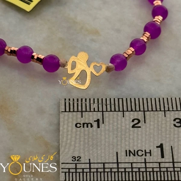 دستبند فرشته قلبی طلا لیزری